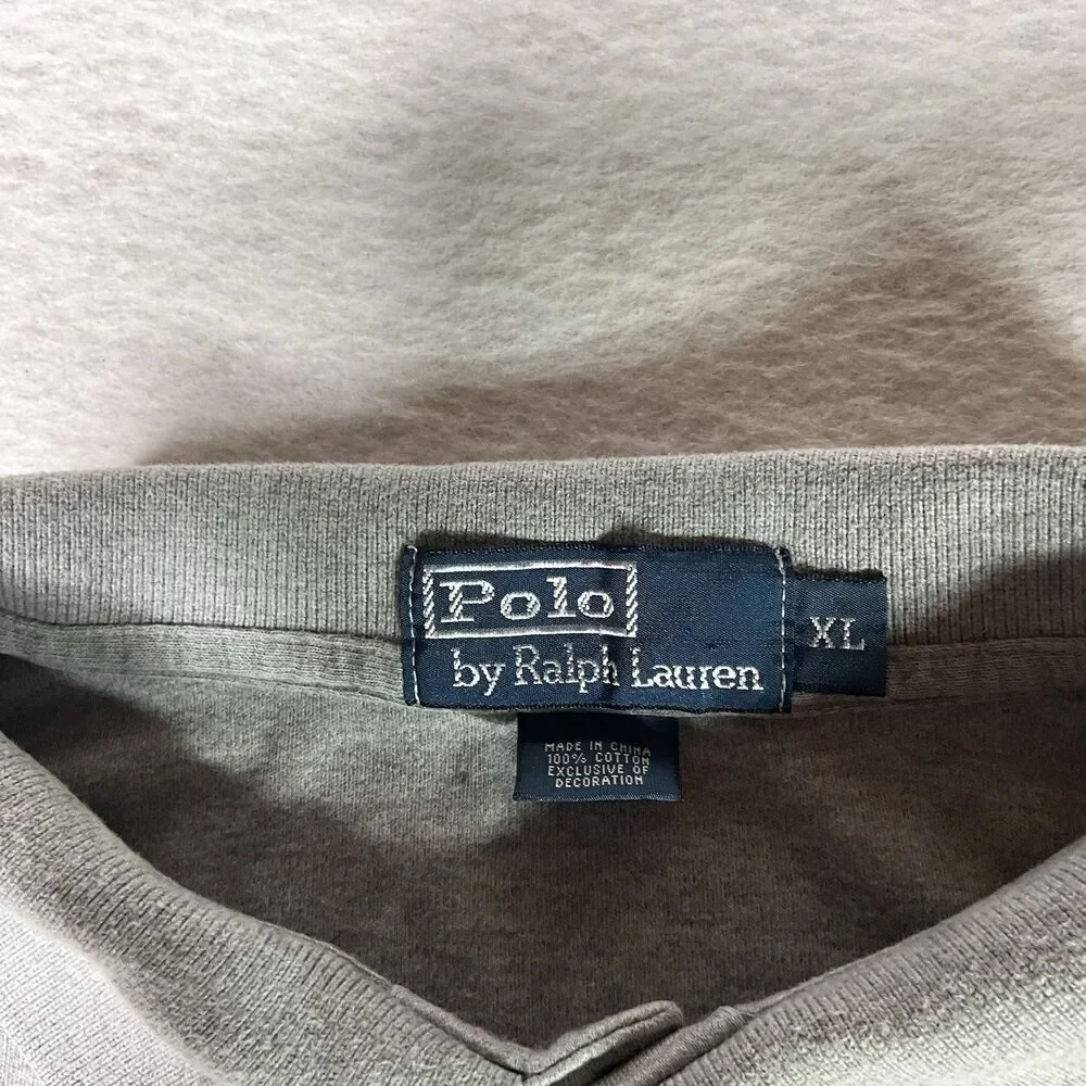 Polo Ralph Lauren Long Sleeve Quarter Button Polo Mens Size XL Unisex PRL RL